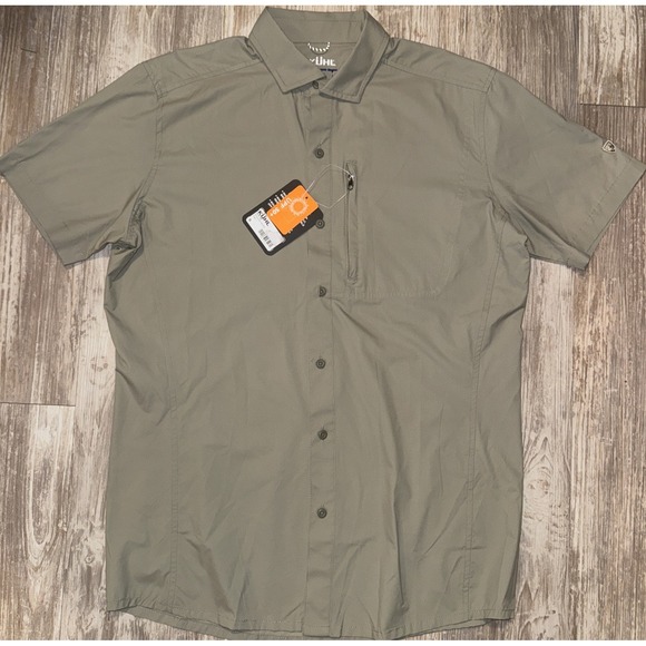 KUHL Men's Driftr Short-Sleeve Shirt /Small Spanish Moss UPF 50+New - Picture 6 of 13